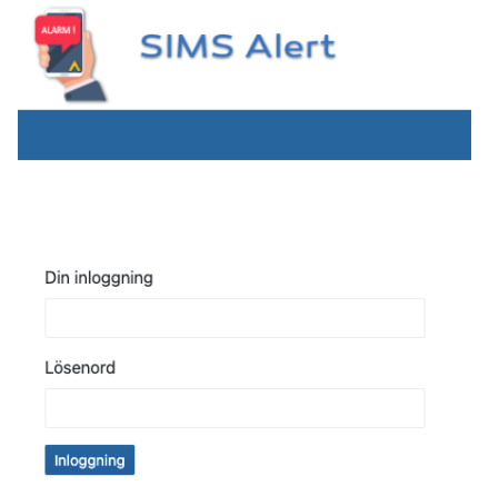 Extra anlggning (huvudcentral) till SIMS-alert